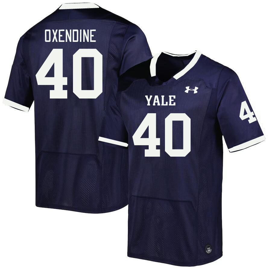 Men-Youth #40 Raleigh Oxendine Yale Bulldogs 2023 College Football Jerseys Stitched Sale-Blue